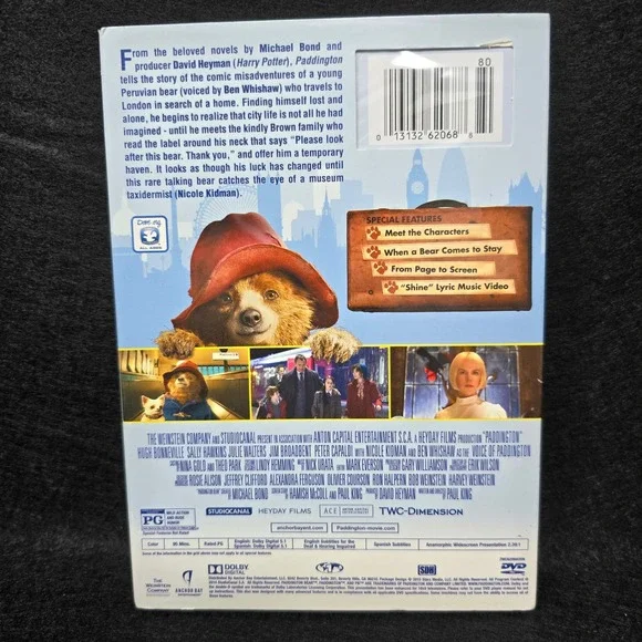 Paddington DVD Anamorphic Widescreen New Sealed with Slipcover - Picture 3 of 9
